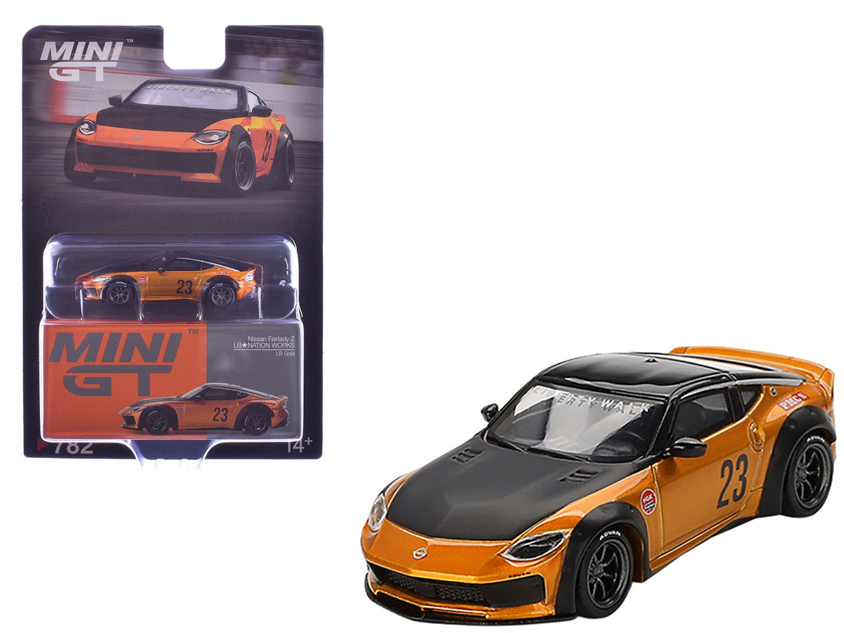 Rapid Vehicles Nissan Fairlady Z #23 "LB-NATION WORKS" LB Gold Metallic with Matt Black Hood and...