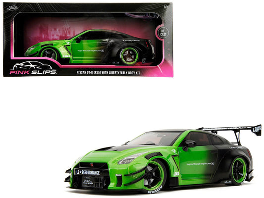 Rapid Vehicles Nissan GT-R (R35) Liberty Walk Body Kit 2.0 RHD (Right Hand Drive) Green and Matt...