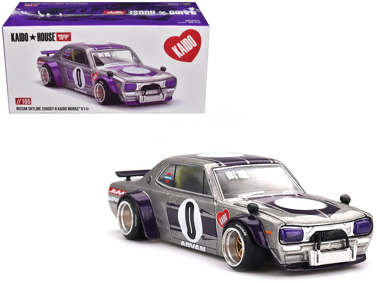 Rapid Vehicles Nissan Skyline 2000GT-R (KPGC10) "Kaido Works V1" RHD (Right Hand Drive) #0 Silver...