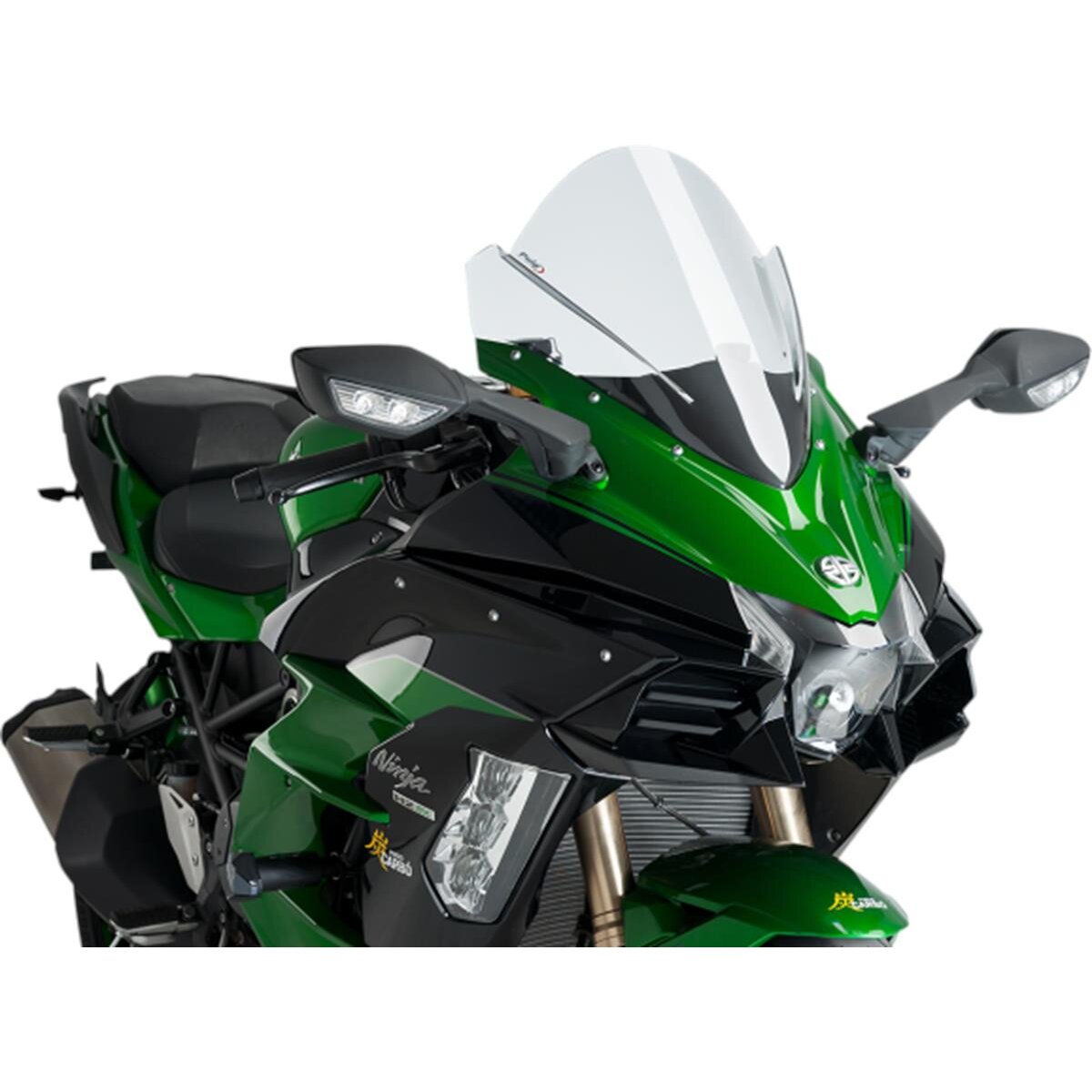 Speedzone Performance LLC Clear Racing Windshield - 9704W for 2018 Kawasaki ZX1002A Ninja H2 SX...