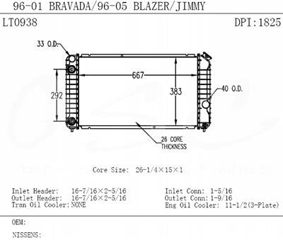 OSC Automotive Radiators - 1825