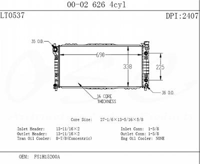 OSC Automotive Radiators - 2407