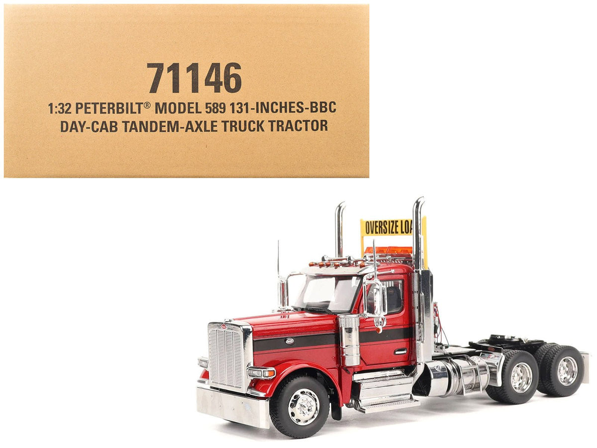 Rapid Vehicles Peterbilt 589 Tandem-Axle Truck Tractor with Day Cab Legendary Red "Transport...