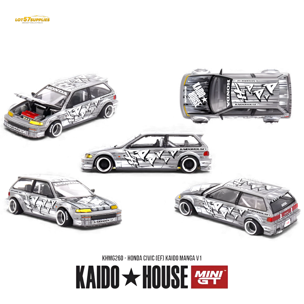 Mini GT x Kaido House Honda Civic EF Kaido Manga V1 1:64