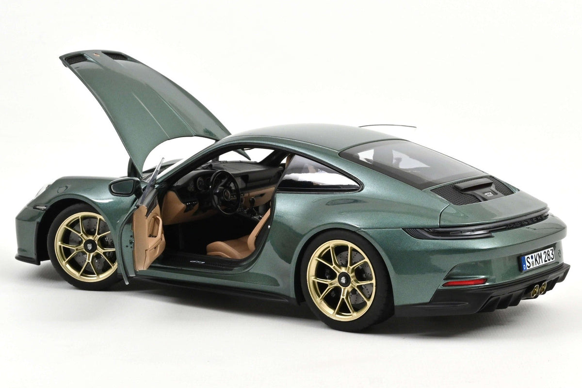 STM Diecast Norev 2021 Porsche 911 992 GT3 Touring Edition Malachite Green w/ Gold Wheels 1:18 -...