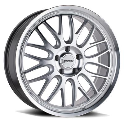 Petrol Wheel P4C Silver Wheels with Machined Face - S0196
