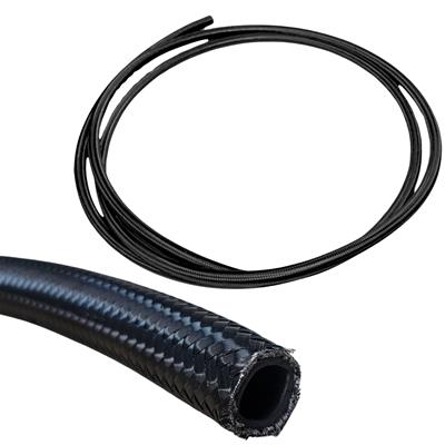 Racing Automotive Group Braided Stainless Steel Racing Hose AN -8, Black, 10 FT - BA0810BK