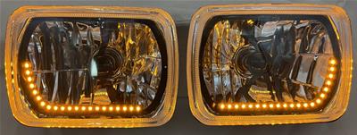 Redline LumTronix Elite Diamond Black Illusion Conversion Headlights - HH003BLKITS