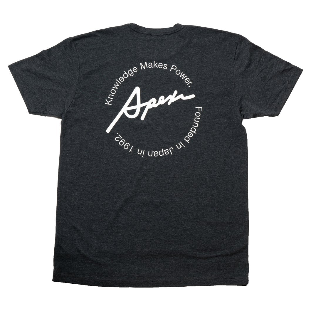 Apexi A'PEXi T-Shirt - Knowledge Makes Power Ring Tee - Grey *Discontinued