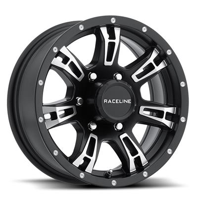Raceline Wheels 840 Arsenal Trailer Black with Machined Spoke Wheels - 84055012