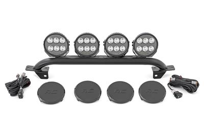 Rough Country Light Bar Mount 6.5 Inch Round LED (Quad) OE Modular Steel Ford Bronco (21-23) - 51137