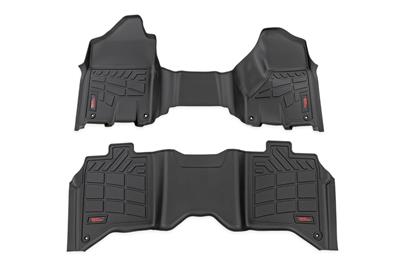 Rough Country Sure-Fit Floor Mats Front & Rear Crew Ram 2500/3500 2WD/4WD (2019-2025) - SM31530