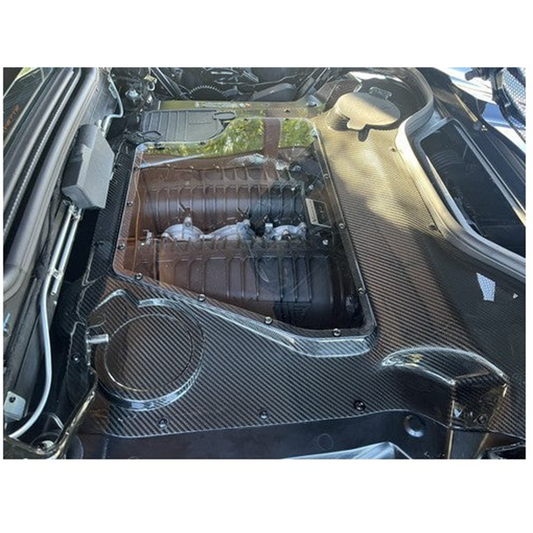 Bull Boost Performance Prepreg Carbon Fiber Engine Bay Cover for Chevrolet Corvette C8 Z51 Z06...