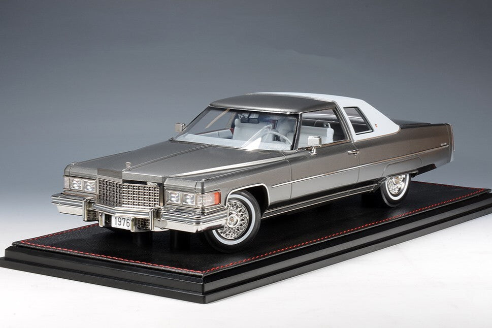 Stamp Model 1976 Cadillac Coupe DeVille Academy Grey Metallic 1:18