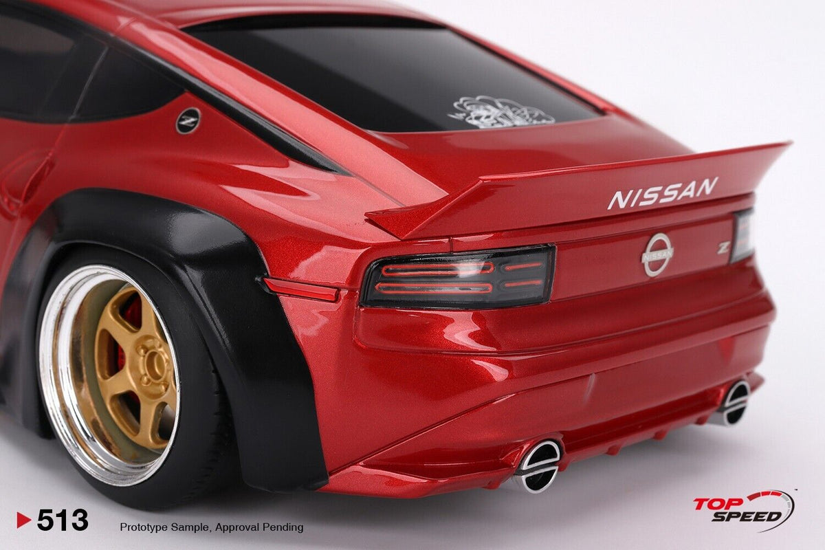 STM Diecast Topspeed 2023 Nissan Fairlady Z (RZ34) #23 Rocket Bunny Pandem Passion Red RHD 1:18 -...