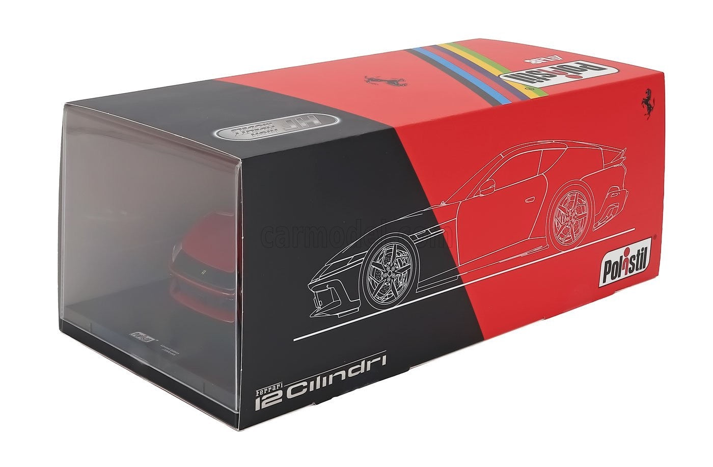Polistil 2024 Ferrari 12Cilindri Rosso Corsa (Ferrari Red) High Fidelity WITH DISPLAY 1:18