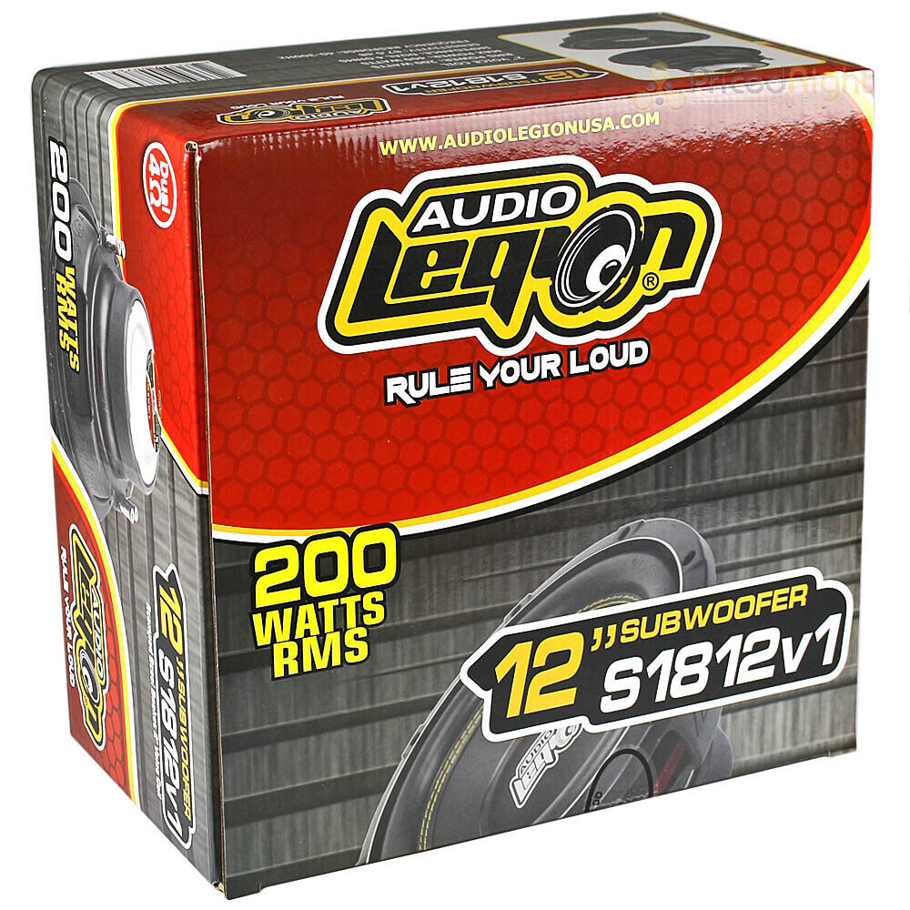 Audio Legion S1812 12" Subwoofer Dual 4 Ohm - High Output Bass Speaker