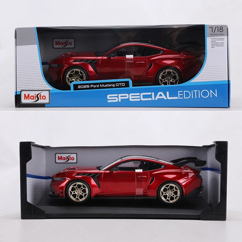 Maisto 2025 Ford USA Mustang GTD 5.2L V8 Coupe Chroma Flame Red 1:18