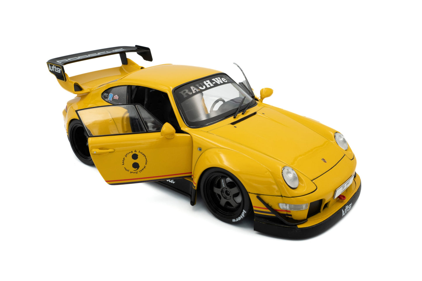 Solido 2020 Porsche 911 993 RWB Bodykit "Cindarella" Yellow 1:18