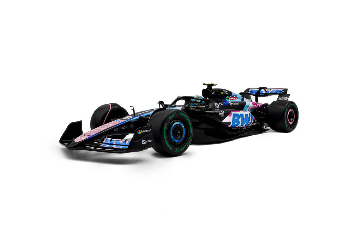 STM Diecast Solido Alpine F1 Team A524 BWT #31 E. Ocon 2nd Brazilian GP 2024 Blue 1:18