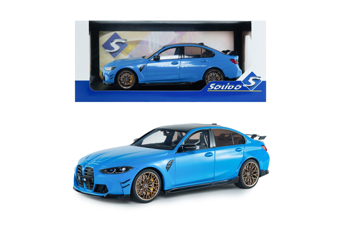 Solido 2024 BMW M3 M-Performance G80 Daytona Beach Blue 1:18