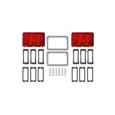 Scott Drake Taillight Lens and Bezel Concours Kits - KITELC6DLX