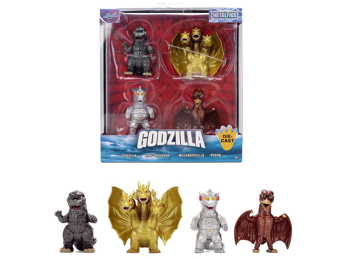 Rapid Vehicles Set of 4 Diecast Figures "Godzilla" Franchise "Metalfigs" Series by Jada free...