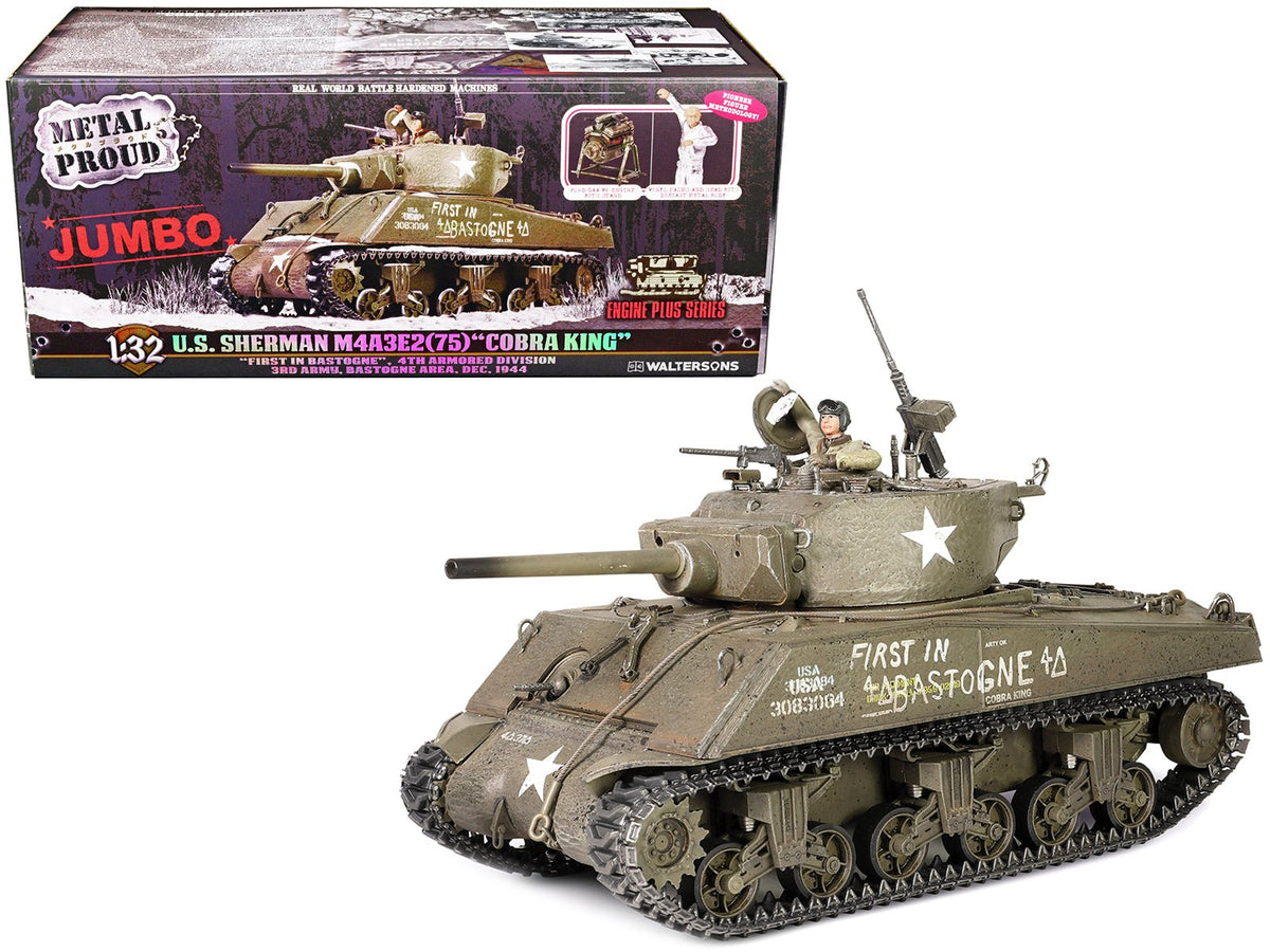 Rapid Vehicles Sherman M4A3E2 (75) “Cobra King” Medium Tank “First in Bastogne” George Smith...