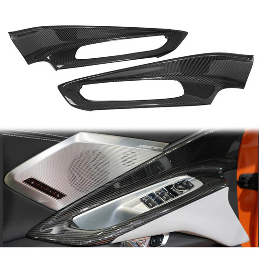 STRATEC SYSTEMS Dry Carbon Fiber Interior Door Bow Cover Trim for Chevrolet Corvette C8 - View 2