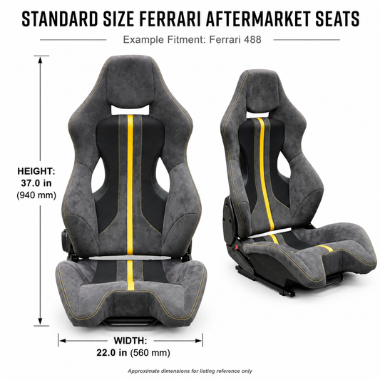 Alcantara Dry Carbon Fiber Racing Seats for Ferrari F430 488 458 F8 F12 SF90 296