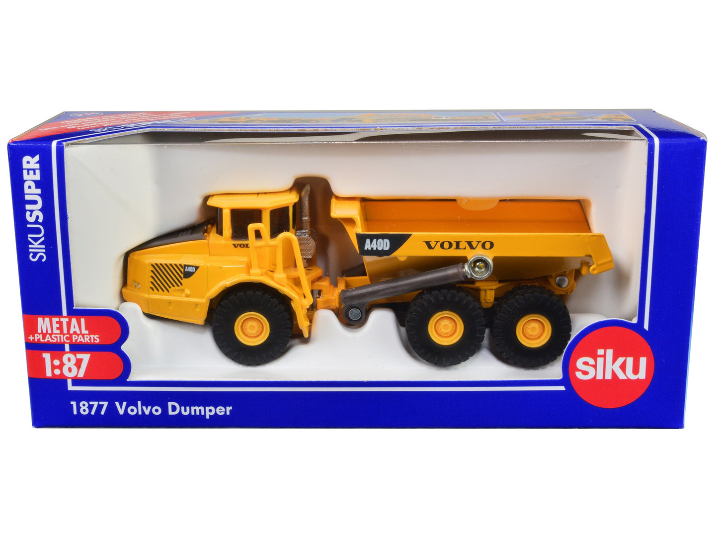 Volvo A40D Dump Truck Yellow 1/87 (HO) Diecast Model by Siku free shipping USA