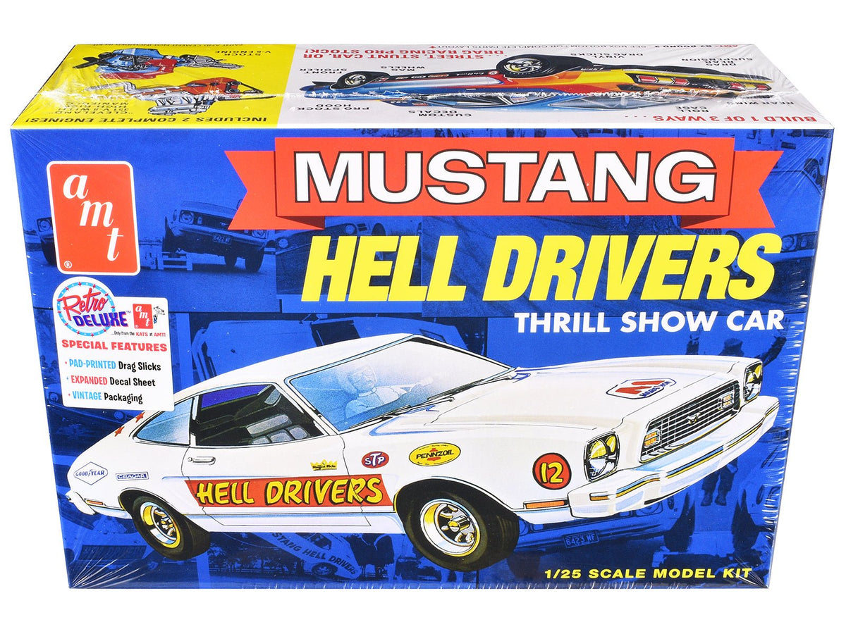 Rapid Vehicles Skill 2 Model Kit 1977 Ford Mustang "Hell Drivers" Thrill Show Car 1/25 Scale...