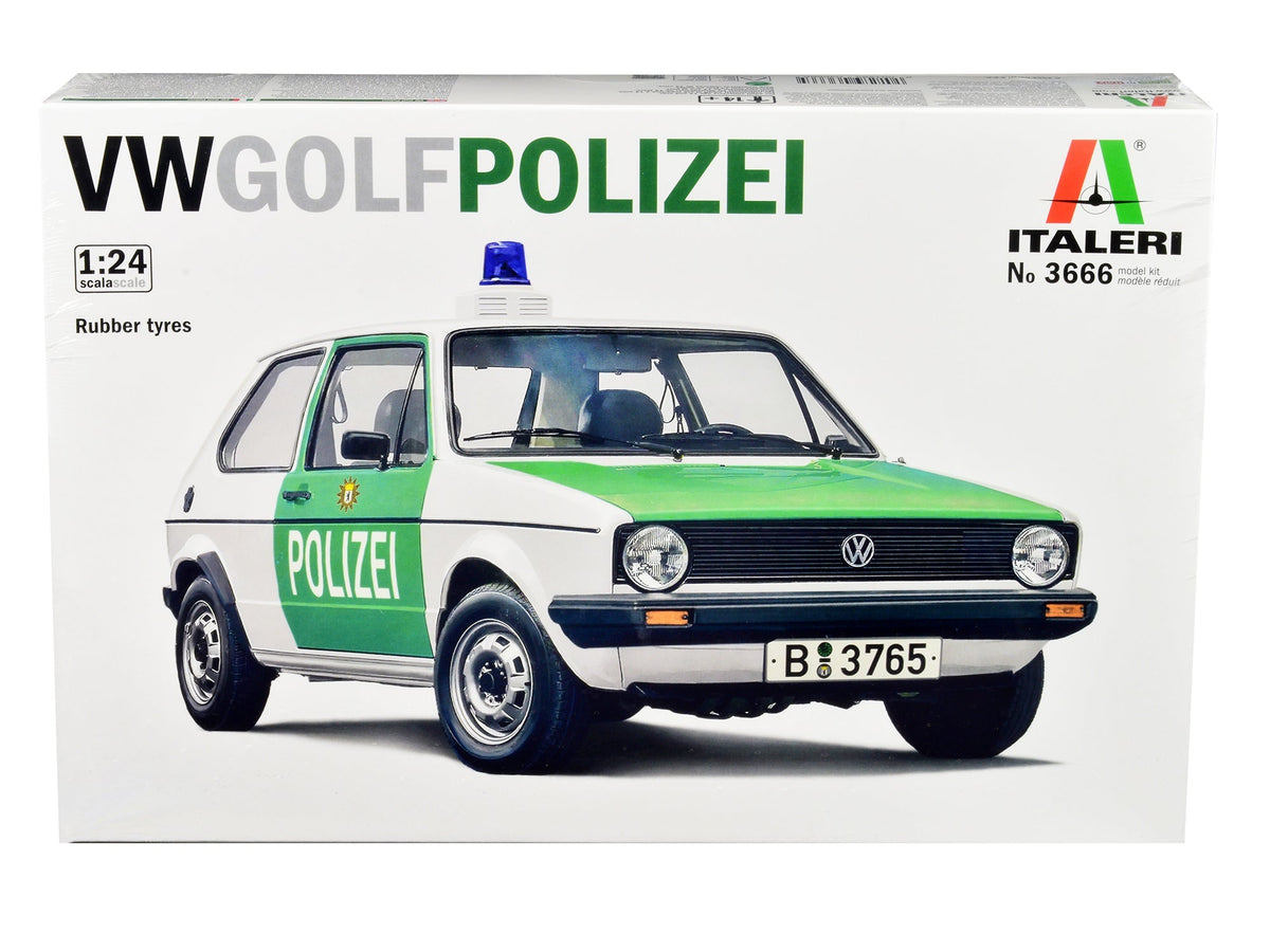 Rapid Vehicles Skill 3 Model Kit 1978 Volkswagen Golf "Berlin Polizei (Police) Department" 1/24...