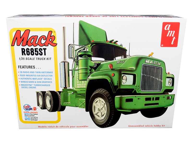 Skill 3 Model Kit Mack R685ST Semi Tractor Truck 1/25 Scale Model by AMT free shipping USA