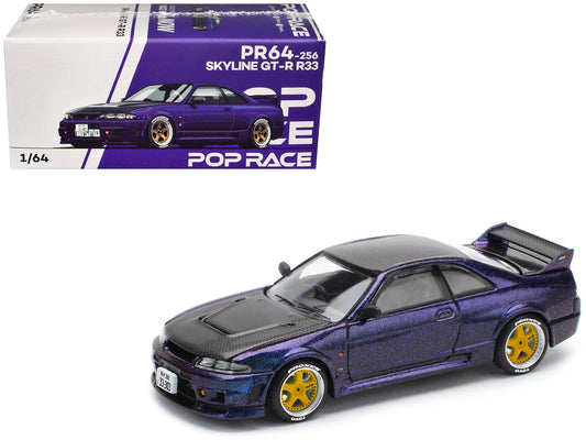 Rapid Vehicles Skyline GT-R (R33) RHD (Right Hand Drive) Midnight Purple Metallic with Carbon...