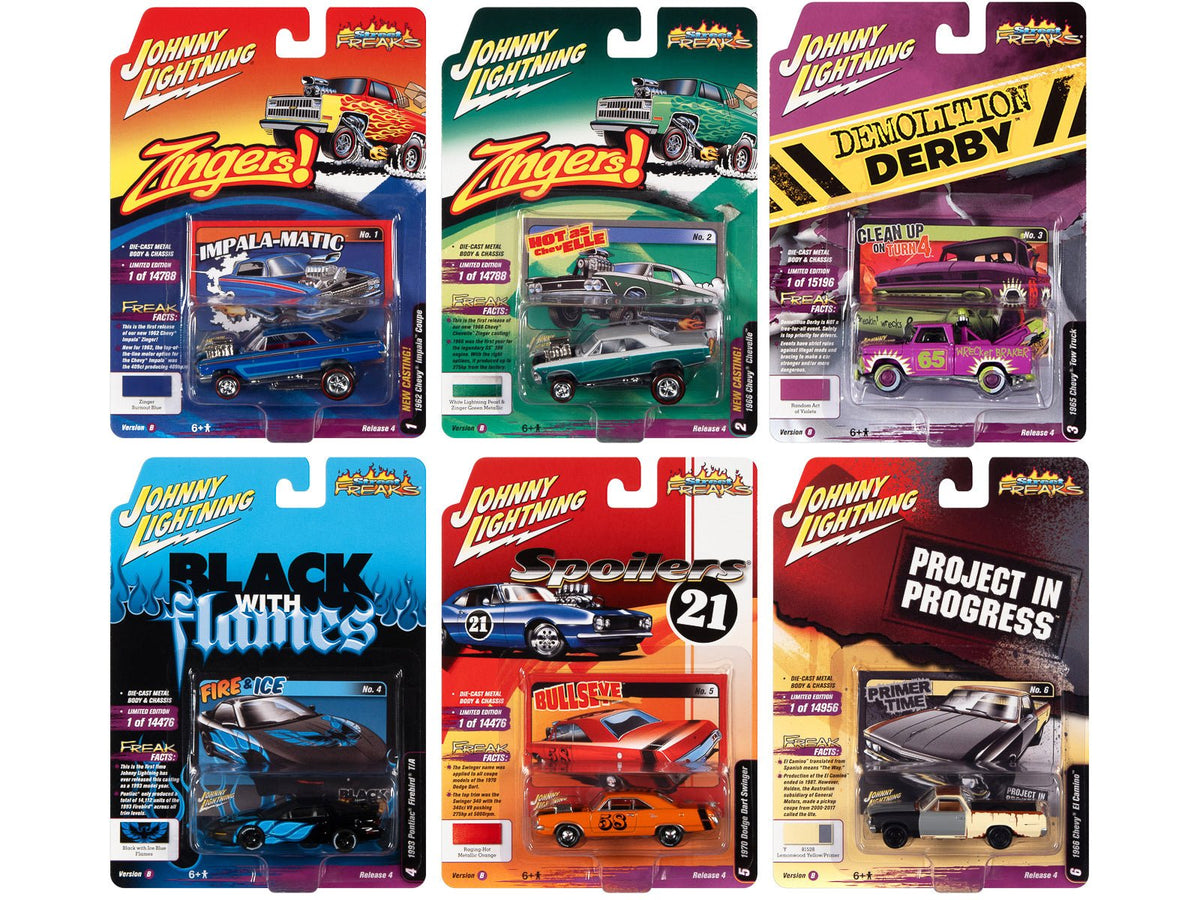 Rapid Vehicles "Street Freaks" 2021 Set B of 6 Cars Release 4 1/64 Diecast Model Cars by Johnny...