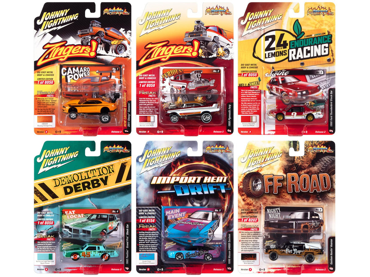 Rapid Vehicles "Street Freaks" 2022 Set A of 6 Cars Release 2 1/64 Diecast Model Cars by Johnny...