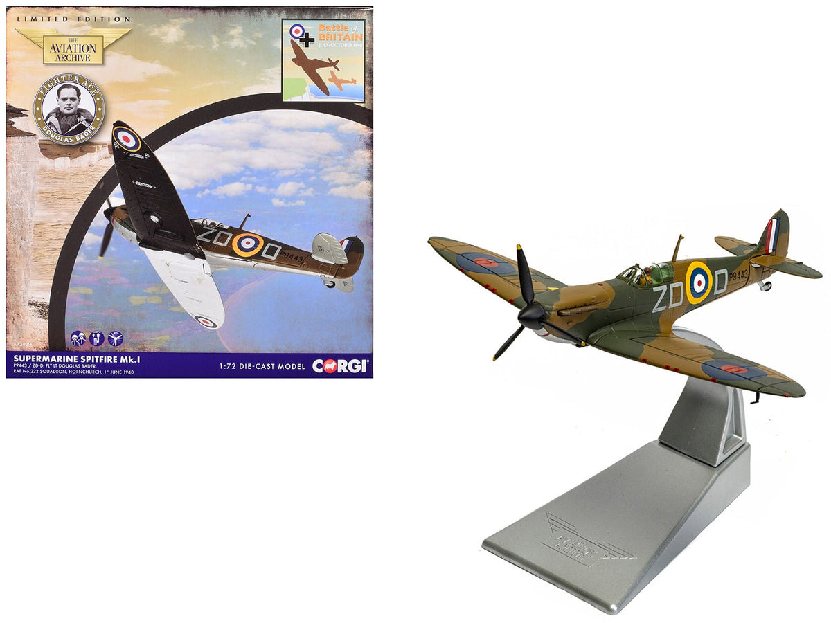 Rapid Vehicles Supermarine Spitfire MkI Fighter Aircraft "P9443 ZD-D Flight Lieutenant Douglas...