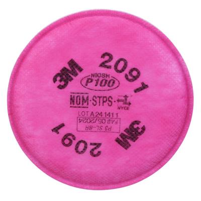 3M Safety, 3M Particulate Filter 2091/07000(AAD), P100 100 EA/Case - 7000051991