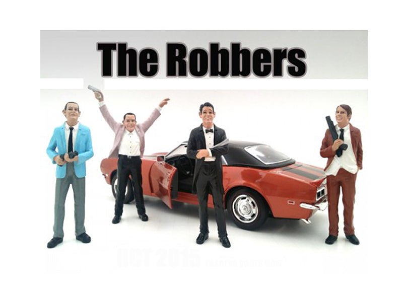 "The Robbers" 4 Piece Figure Set For 1:24 Scale Models by American Diorama free shipping USA