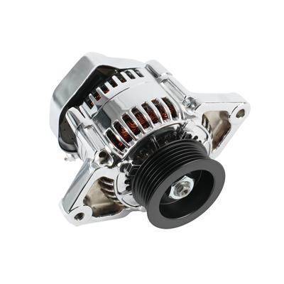 Top Street Performance Alternator - GM Mini Denso Style, Street Rod Race, 90 Amp, Serpentine Belt - ES1015C