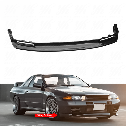 STRATEC SYSTEMS Carbon Fiber Front Bumper Lip Splitter for Nissan Skyline R32 - View 2