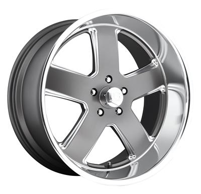 U.S. Mags Hustler U118 Textured Gunmetal Wheels with Machined Lip - U11820807345