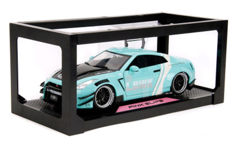 STM Diecast Jada Pink Slips Nissan Skyline GT-R R35 Liberty Walk Seafoam Mint Green 1:18 - View 7