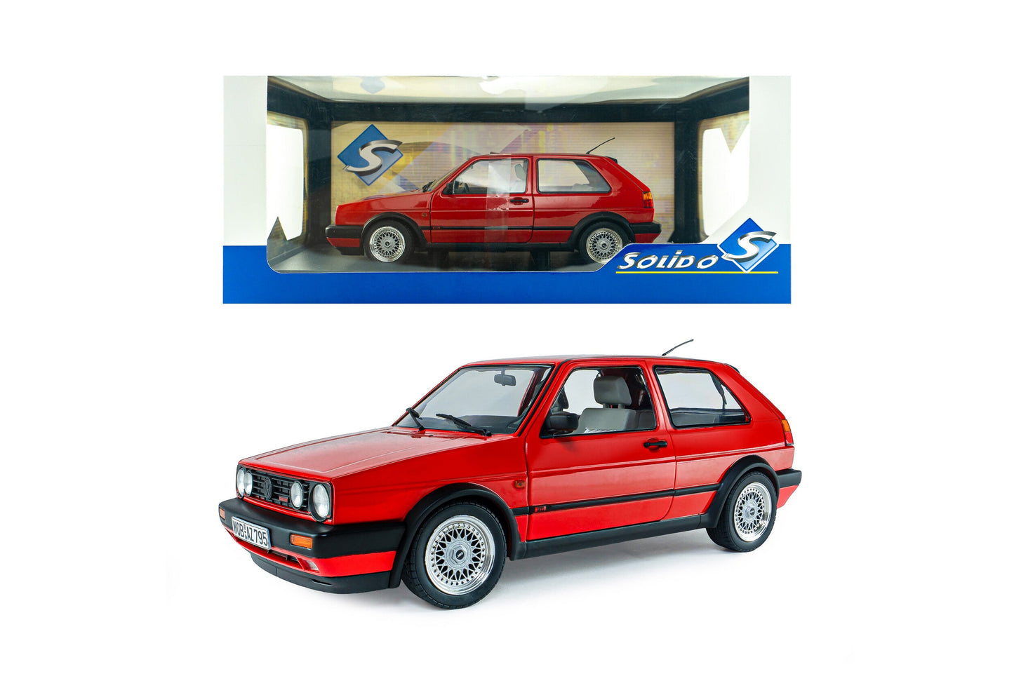 Solido 1989 Volkswagen GTI MK2 G60 Mars Red 1:18