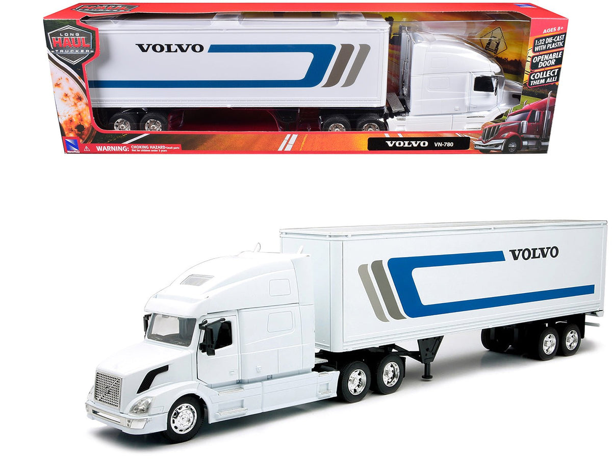 Rapid Vehicles Volvo VN-780 Truck with Dry Van Trailer White "Long Haul Truckers" Series 1/32...