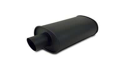 Muffler Stainless Black 4IN Oval - VIB1154