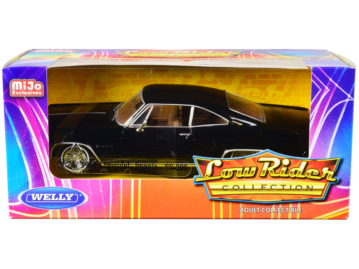 Rapid Vehicles 1965 Chevrolet Impala SS 396 Lowrider Black with Brown Interior "Low Rider...