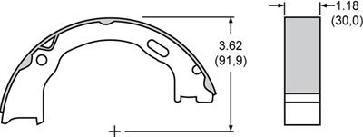 Wilwood Replacement Dynalite Pro Series Parking Brake Shoes - 1506244K