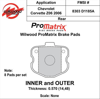 Wilwood ProMatrix Brake Pads - 150D1185K